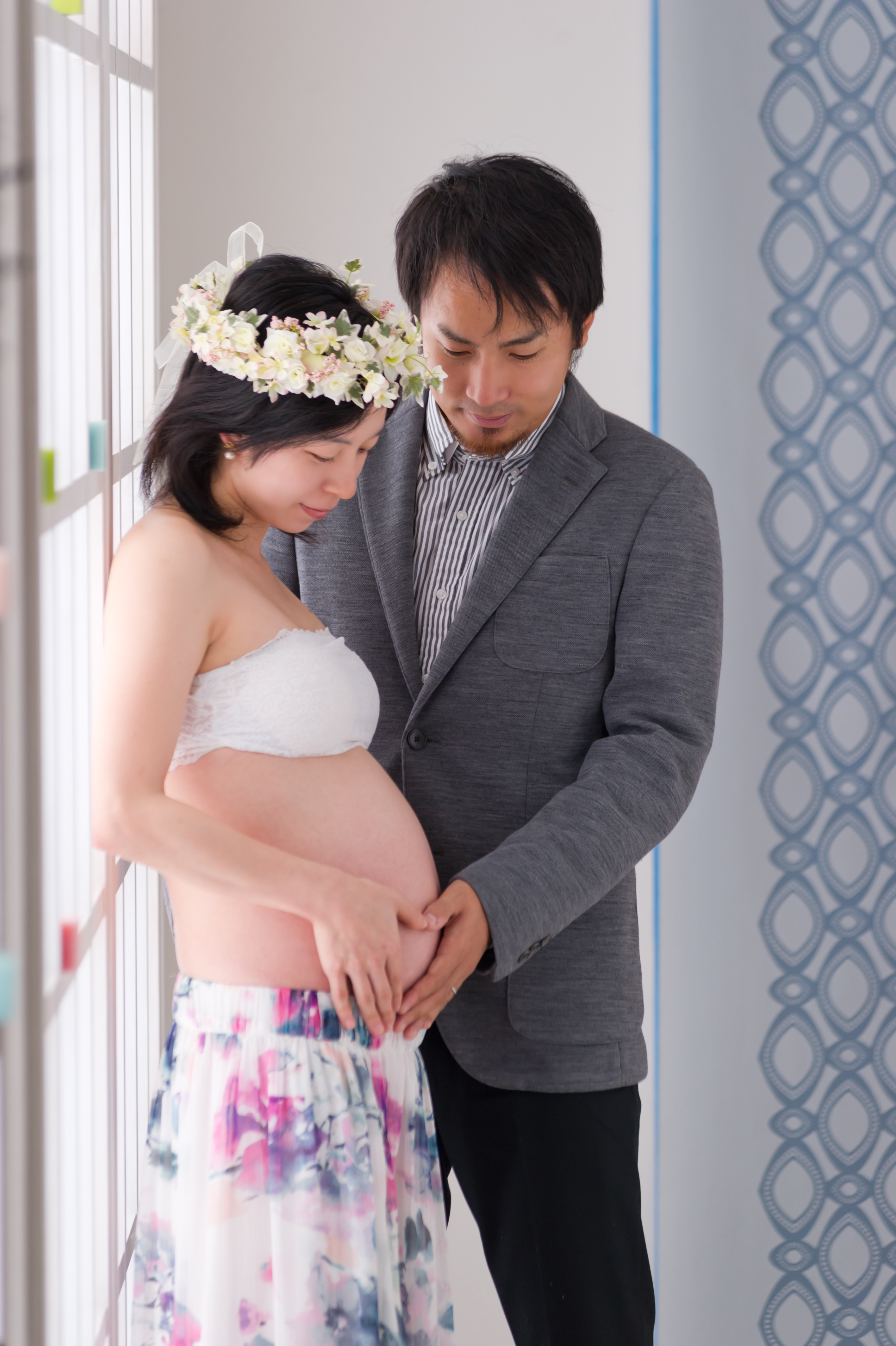 マタニティフォト　マタニティー　妊娠　妊婦　衣装　ウエディング　夫婦　家族　ドレス　カジュアル　狭山　所沢　入間　写真　